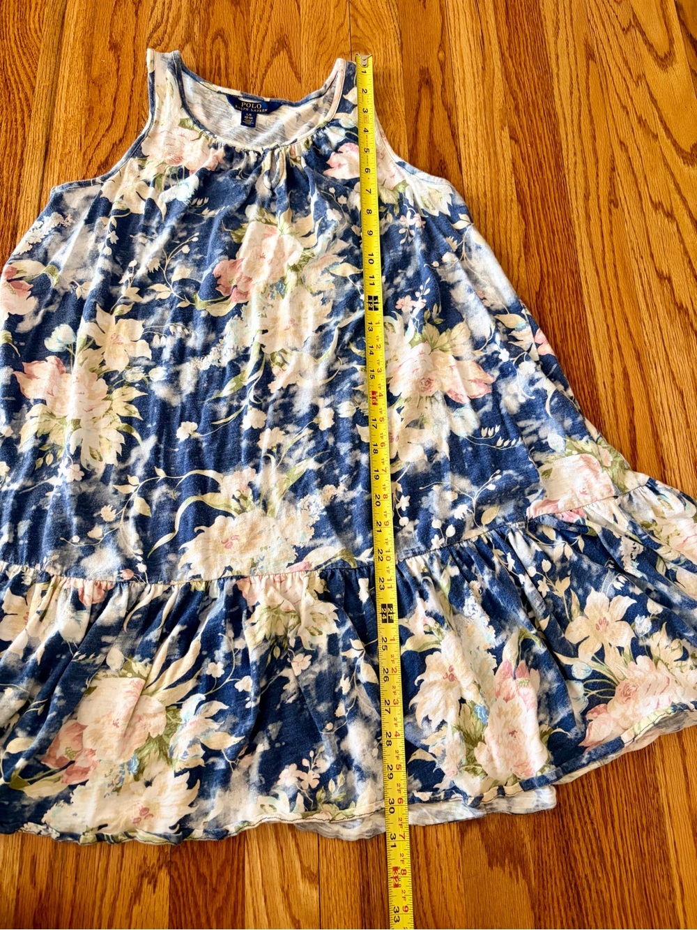 Polo by Ralph Lauren Blue Floral Girls' Casual Dress - Picture 5 of 6